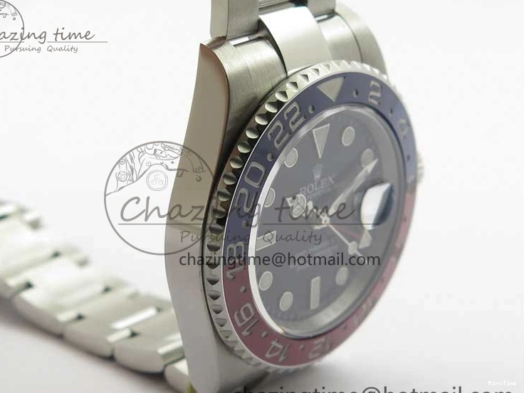 MiroTime 0413 GMT Master II 126719 BLRO Red Blue Ceramic 316L Steel ROF Best Edition Black Dial on SS Bracelet A Elegant 2654